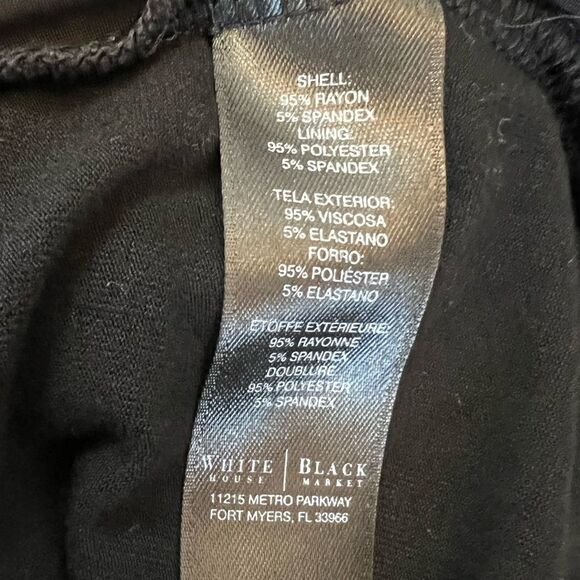 WHITE HOUSE BLACK MARKET Front Ruched Scoop Neck Fitted 3/4 Sleeve Top S - Picture 8 of 8